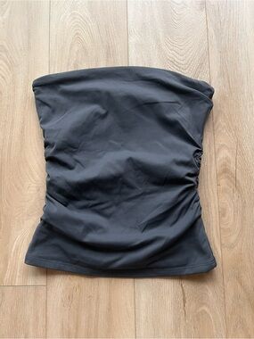 Garage Black Strapless Ruched Tube Top